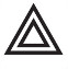 Symbol showing, in contour, two equilateral triangles, one inside the other.