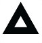 Symbole montrant, en silhouette, un triangle équilatéral à l’intérieur duquel se trouve un petit espace vide aussi en forme de triangle équilatéral.