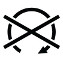 Symbol showing an arrow pointing clockwise and forming three quarters of a circle open on the bottom with an X through the circle.