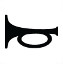 Symbole montrant, en silhouette, une trompette.
