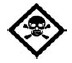 Symbole d’avertissement - poison qui consiste en un contour en forme de losange contenant un crâne et des os à l’intérieur.