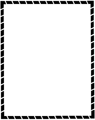 Dashed outline of a vertically-oriented rectangle representing a label border.